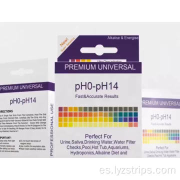 Tira de papel de prueba de ph universal súper sensible 0-14
